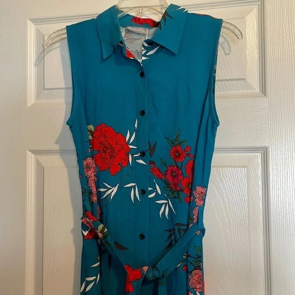 Milan Kiss women’s blue floral sleeveless maxi dress size small - Picture 1 of 11